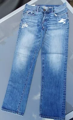 Abercrombie & Fitch Blue Jeans 31 X 32 Straight Leg Great Distressed Condition • $18.64