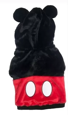 Disney Mickey Mouse Pet Fleece Costume With Hood Ears Halloween Large New • $16.99