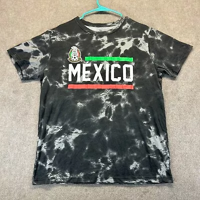 Mexico Football Soccer T Shirt Men's Large Gray Tie Dye Short Sleeve Futbol • $15.99