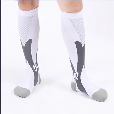 Compression Socks Mens 20-30 Mmhg Leg Support Sports For Running US STOCK • $5.10