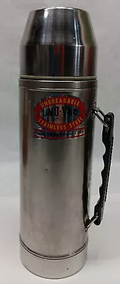 Uno-Vac Vintage Stainless Steel Unbreakable Vacuum Thermos Union 13” No Stopper • $8.19