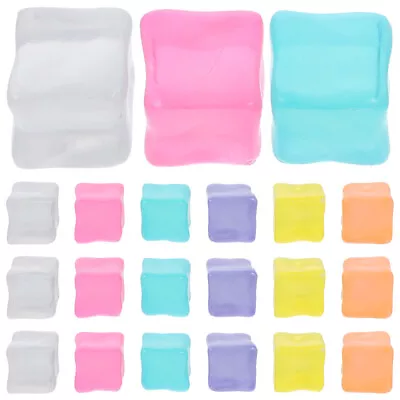 25 Reusable Acrylic Ice Cubes For Drinks Whiskey Wine Beer • £9.38