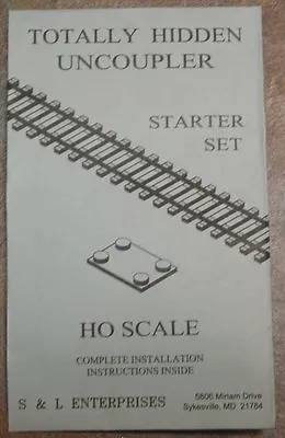 HO Scale Totally Hidden Uncoupler Starter Set S & L Enterprises • $5.50