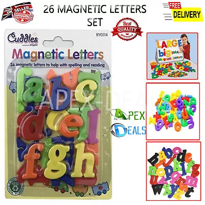 26pcs Magnetic Alphabet Letters Fridge Magnets Kids Educational Learning Toys UK • £2.94