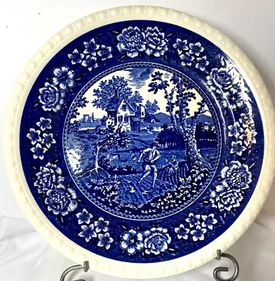 Vintage Villeroy & Boch Blue Transferware Rusticana Dinner Plate • $14