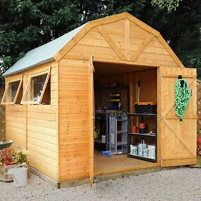 DUTCH BARN GARDEN SHED PREMIUM DOUBLE DOORS SHIPLAP T&G  10x8 OPENING WINDOWS • £1289.94