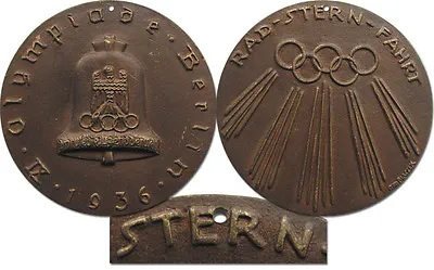 $165 • Buy Participation Medal Olympic Games Berlin 1936. Cycling Tour To The Games