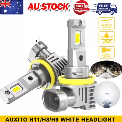 AU H11/H8/H9 LED Globes Bulb HID Conversion Kit 6500K High/Low Beam Super Bright • $46.99