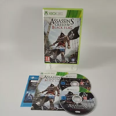 £4.29 • Buy Assassins Creed IV 4 Black Flag Xbox 360 Action Adventure Video Game Manual PAL