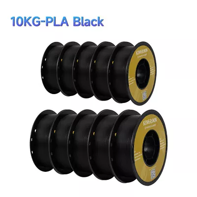 10KG 3D Printer Filament PLA 1.75 Mm FDM Bundle Spools Rolls 10 Packs 1KG Black • $149.99