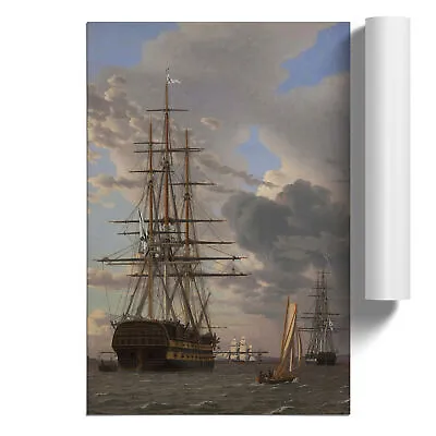 Christoffer Wilhelm Eckersberg Sailing Ship 4 Unframed Wall Art Poster Print • £16.95