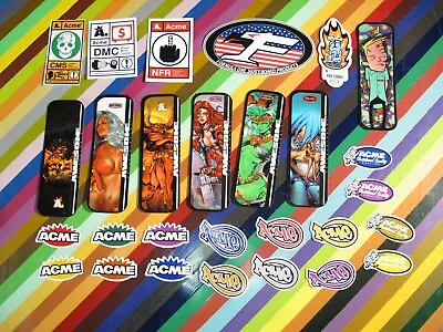 Vtg 1990s Acme Skateboards Sticker - Awesome Series Bomb Signs • $21