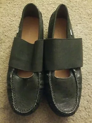 New Girl Venettini Kid's Dream Shoes Size 39 7.5 Black Elastic Slip On • $40