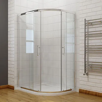 £182.99 • Buy Quadrant Shower Enclosure And Tray Easy Clean/Tempered Glass Door Corner Cubicle