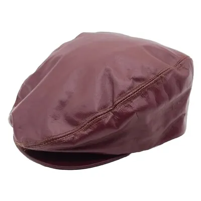 Vintage Kangol Design (Mens Large) Newsboy Hat Brown Leather Flat Cap Cabbie USA • $39.99