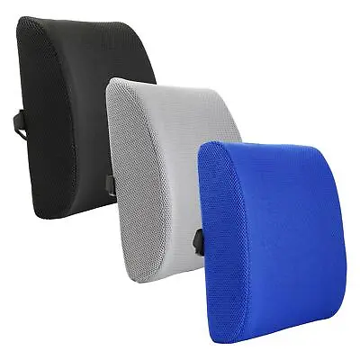 Memory Foam Lumbar Back Support Cushion Waist Pillow Office Home Car Chair Seat • £13.95