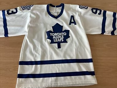 Vintage 90s Toronto Maple Leafs Doug Gilmour CCM Hockey Jersey Medium Stitched • $101.95