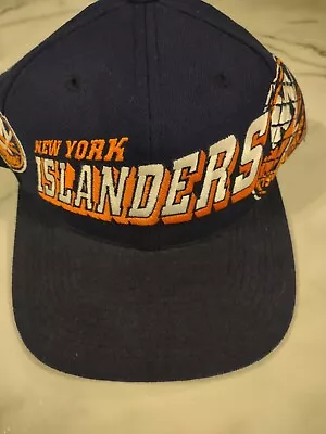 Vtg New York Islanders Sports Specialties Cage Script Snapback Hat Cap HTF Used • $59.99