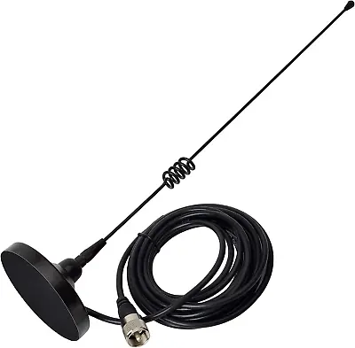 Dual Band Magnetic Mount Mobile Antenna 2M/70Cm VHF/UHF Heavy Duty Magnet Base A • $60.36