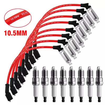 10.5mm Performance Wires & Spark Plugs For 2003-2008 CHEVY GMC V8 LS1 5.3L 6.0L • $34.85