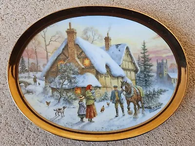 J.L.Chapman Decorative Plate  Bringing Home The Tree  - Davenport Pottery • £7