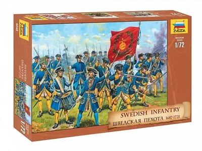 Zvezda SOLDIERINI 1/72 - 8048 Great Northern War Swedish Infantry - On Sprues • £14.88