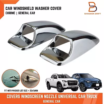 Chrome Washer Jet Covers Mitsubishi Triton Me Mj Mk Ml Mn L200 Lancer Cc Galant • $15.90