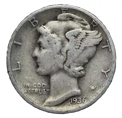1936-D Mercury Silver Dime Good “Best Value On EBay” Free Shipping W/ Tracking • $4.99