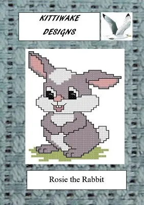 Rosie The Rabbit Cross Stitch Kit By Kittiwake. Beginners Cross Stitch Kit • £4.66