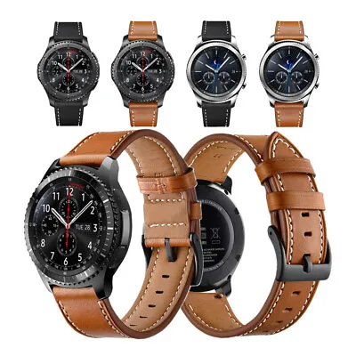 For Samsung Gear S3 Frontier Classic Watch Band 22mm Genuine Leather Wrist Strap • $14.24
