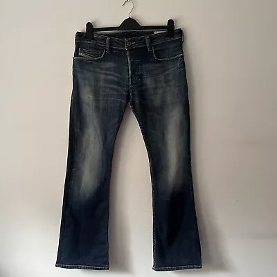 Diesel Zathan Distressed Denim Bootcut Button Fly Jeans Stretch W32 L32 • $18.50