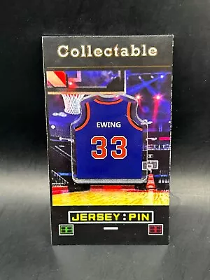 New York Knicks Patrick Ewing Jersey Lapel Pin-Classic HARDWOOD Collectable • $10.80