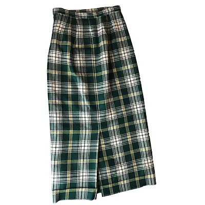 Lochcarron Of Scotland Kilt Long Wool Skirt St Patrick's Womens 28  Waist Lined • $35.14