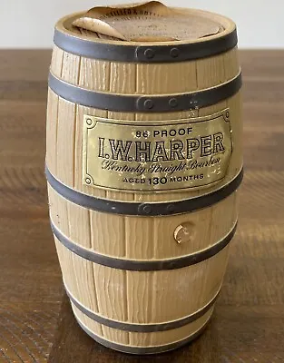 I.W. Harper Kentucky Bourbon Whiskey 130 Months Barrel Decanter Empty Man Cave • $11.62