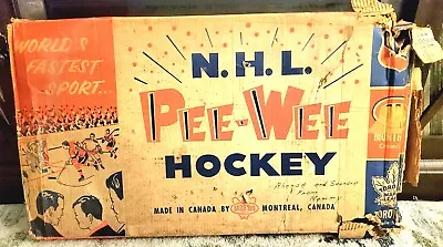 Vintage 60s NHL PEE-WEE HOCKEY Table Top Game Montreal Toronto W/box Maple Leafs • $89.99