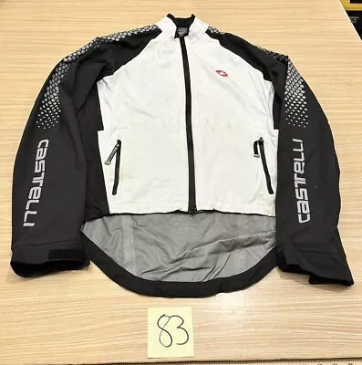 Men’s Castelli Black/White Size Large Waterproof Cycling Bike Jacket • $24.99