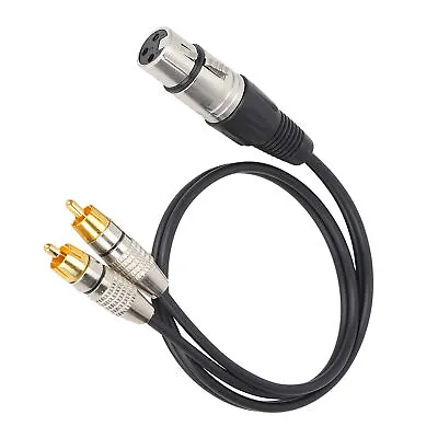 1 XLR Female To Dual RCA Male Cable Y Audio Splitter Patch Cable XLR TO RCA • £5.04