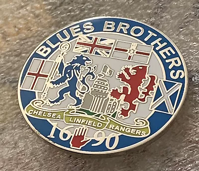 Very Rare & Collectable Chelsea Linfield Glasgow Rangers Supporter Enamel Badge • £4.99