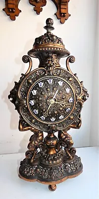 55cm Junghans Bronze Clock With Faune / Lions Figuren-Tolle-Ornamenten-28291 • $1135.32