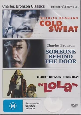 Cold Sweat+someone Behind The Door+lola Dvd 3 Discs Charles Bronson R4 New/seald • $35