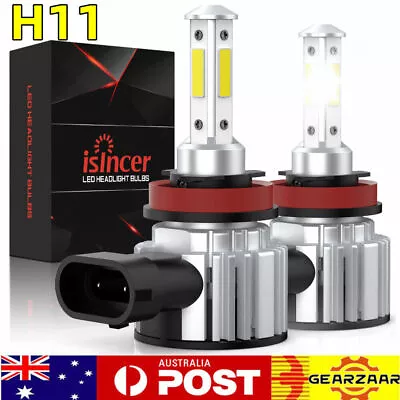 H11 H8 H9 LED Headlight Kit Bulbs 200W 30000LM 6000K Globe Bulbs High/Low Beam • $13.39