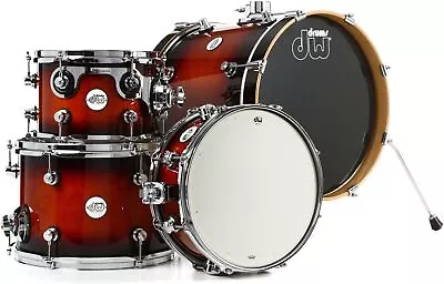 DW Design Series Mini-Pro 4-piece Shell Pack - Tobacco Burst • $1549