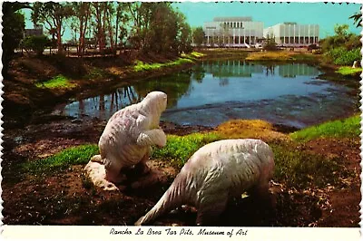 Continental Postcard Rancho La Brea Tar Pits Hancock Park Los Angeles California • $5.95