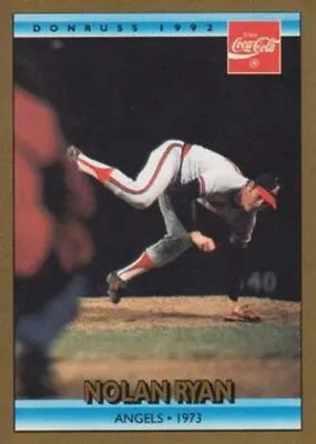 $2.49 • Buy 1992 Donruss Coca-Cola Nolan Ryan Baseball #7 Nolan Ryan California Angels