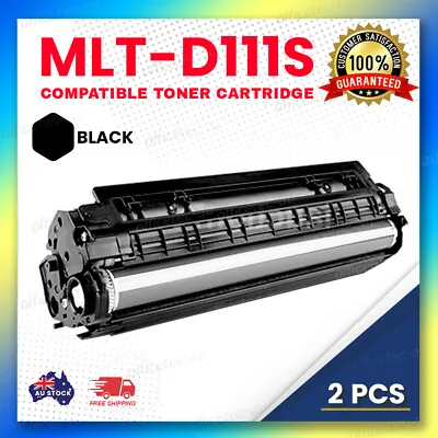 2x MLT-D111S Compatible Black Toner For Samsung SL-M2020W SL-M2070W MLTD111S • $35.90