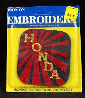 Honda Rising Sun Iron On Embroidered Motorcycle Patch In Package Old Store Stock • $11.99