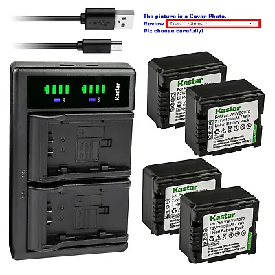 Kastar VW-VBG070 Battery LTD2 USB Charger For Panasonic VW-VBG070A VW-VBG070-K • $9.99