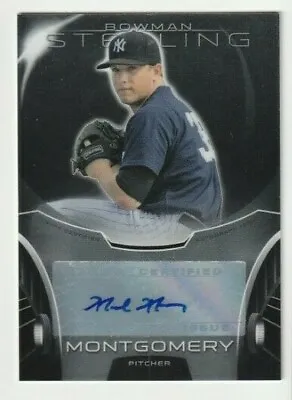 2013 Bowman Sterling Mark Montgomery New York Yankees Autograph Auto Card • $3.49