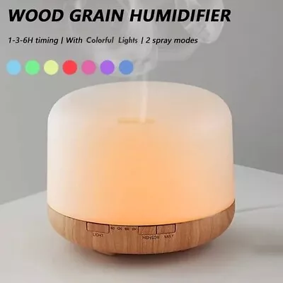 500ml Aromatherapy Essential Oil Diffuser Air Humidifier Colourful Changing USB • $28