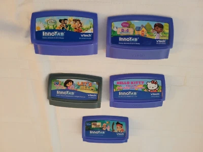 $14 • Buy Lot Of 5 VTech Learning Games InnoTab Games Cartridges- Untested